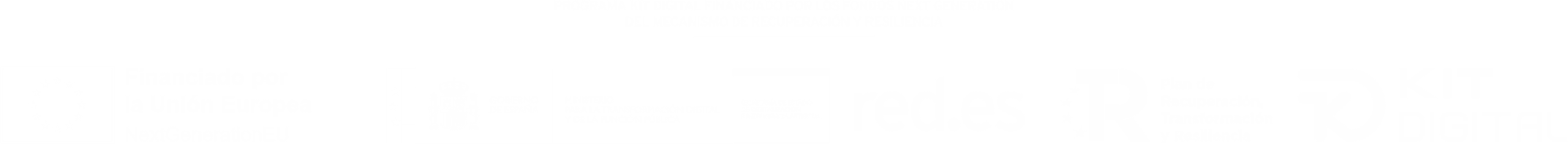 Logos oficiales del Programa Kit Digital, Red.es, Gobierno de España y Unión Europea (NextGenerationEU)